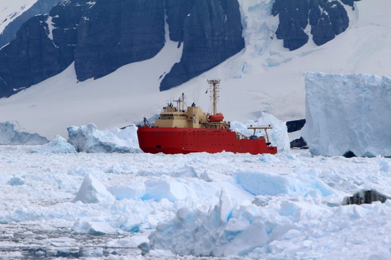 US Ship Gould at Antarctica