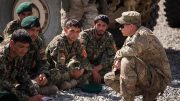 U.S. Soldier Speaks to Afghan National Army Soldiers