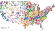 USA ZIPScribble Map