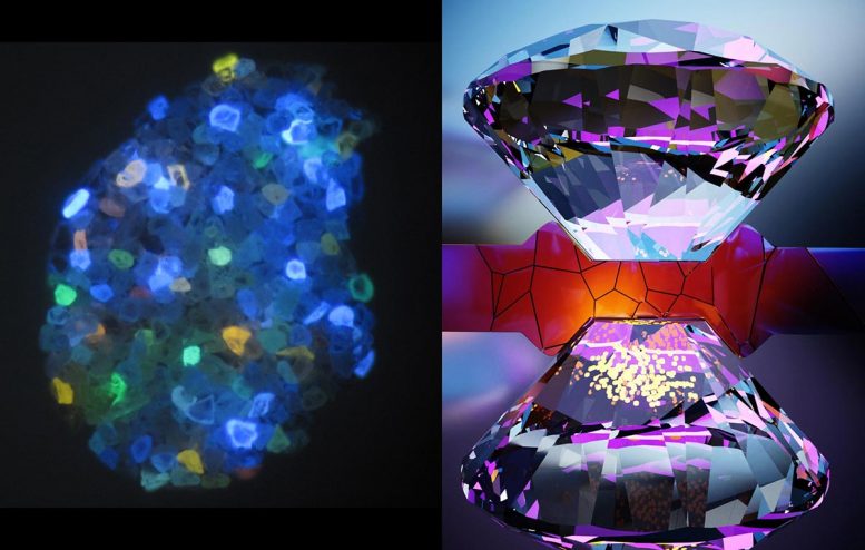 UV Light Diamond Anvil Composition