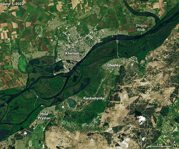 Ukraine Dnipro River Flooding