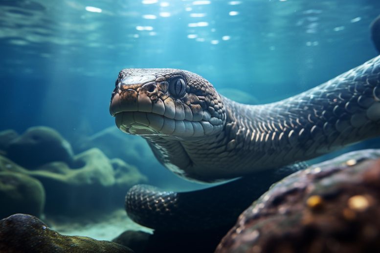 Underwater Sea Snake Art Concept