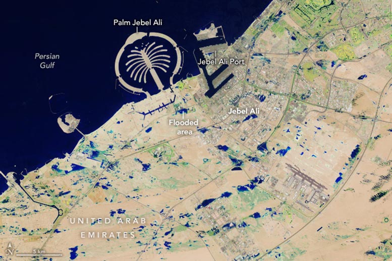 United Arab Emirates After Flood Annotated