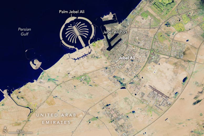 United Arab Emirates Before Flood Annotated