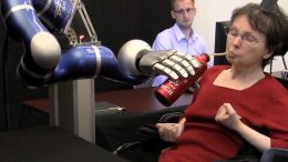Using thoughts to control a robotic arm