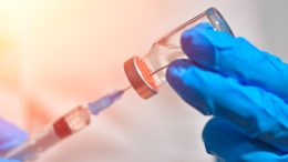 Vaccine Bottle Syringe Closeup