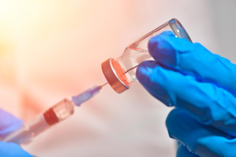 Vaccine Bottle Syringe Closeup