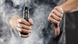 Vaping E-Cigarette Thumbs Down
