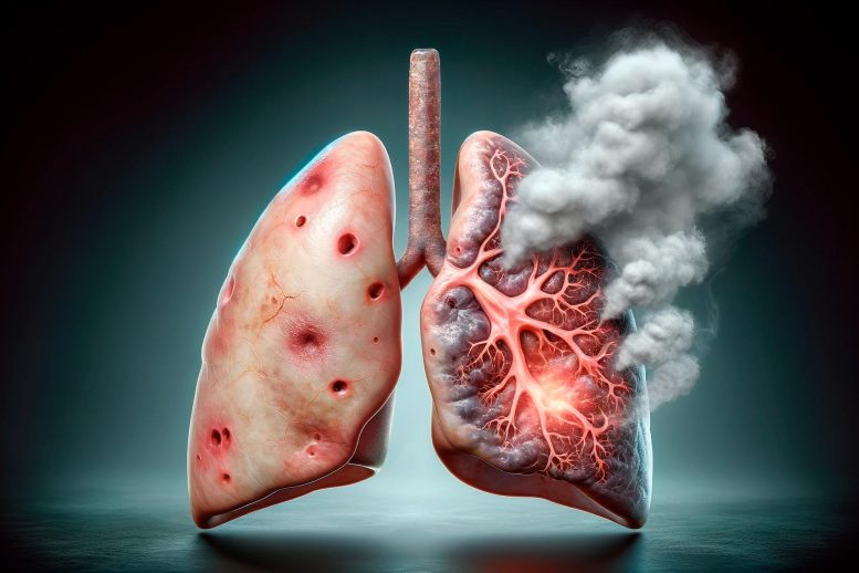 Vaping Lung Damage Concept