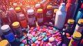 Variety Medications Drug Discovery Concept