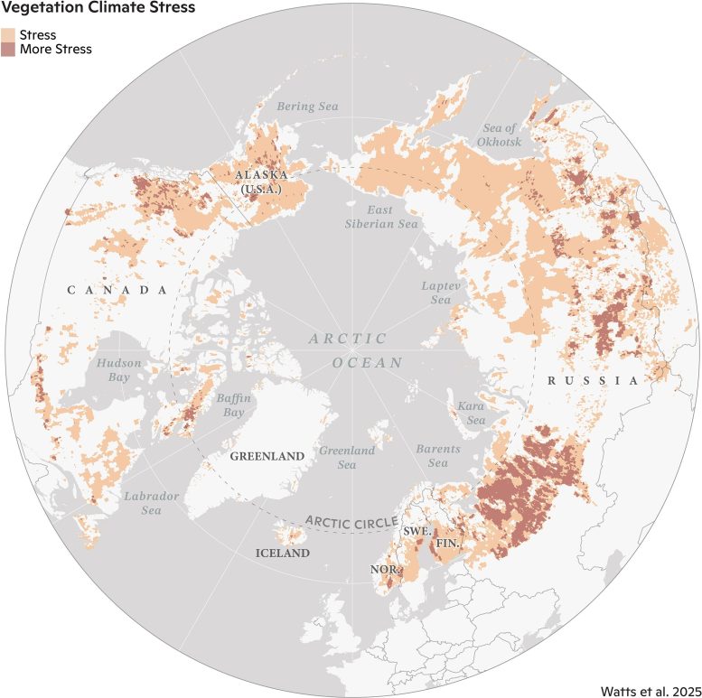 Vegetation Climate Stress Arctic Boreal Region 1997-2020