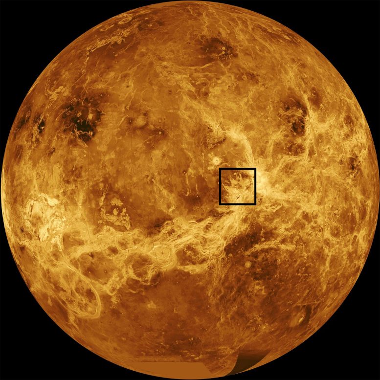 Venus Global View Magellan Mapping Annotated
