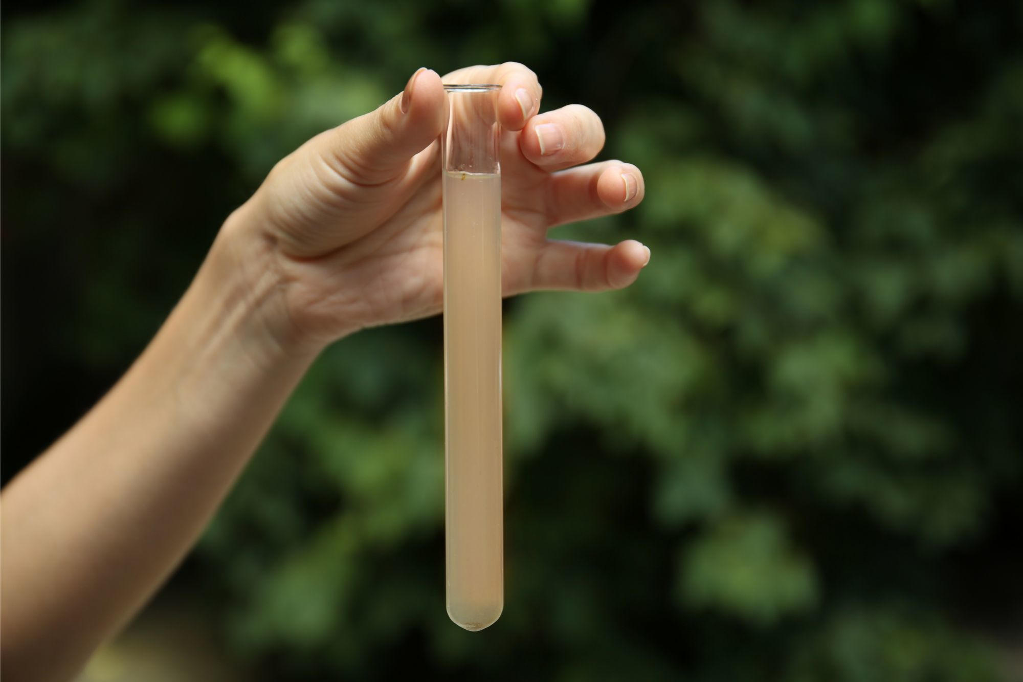 Vial of contaminated water