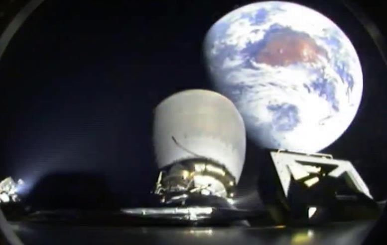 View Back to Earth From DSCOVR’s Upper Stage