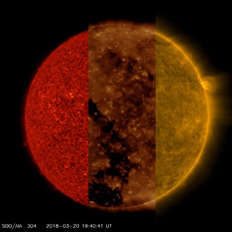 View The Sun In Three Different Wavelengths