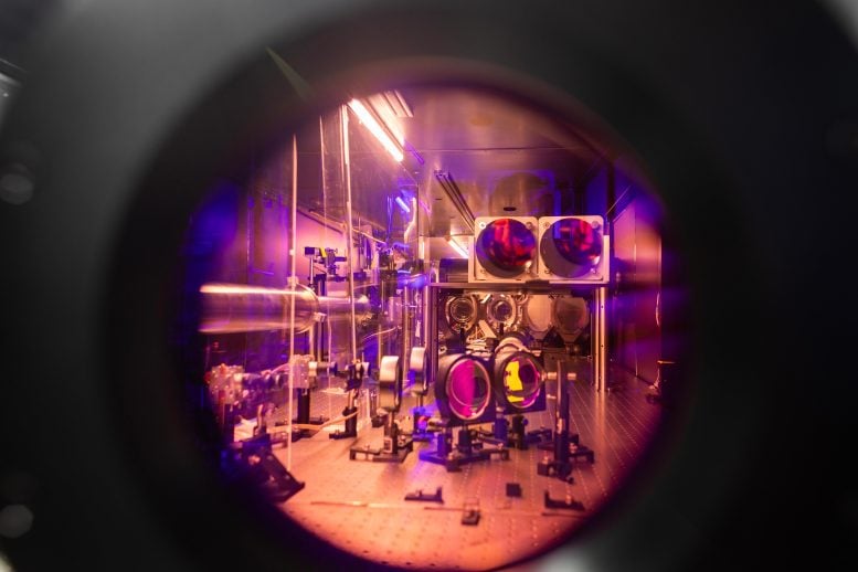 View Through a Titanium Sapphire Crystal