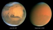 View of Dust Storms on Mars