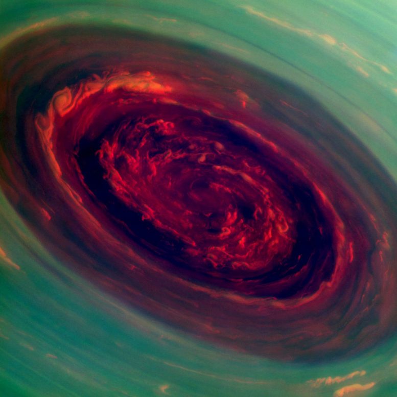 View of Saturns North Pole Captured by Cassini