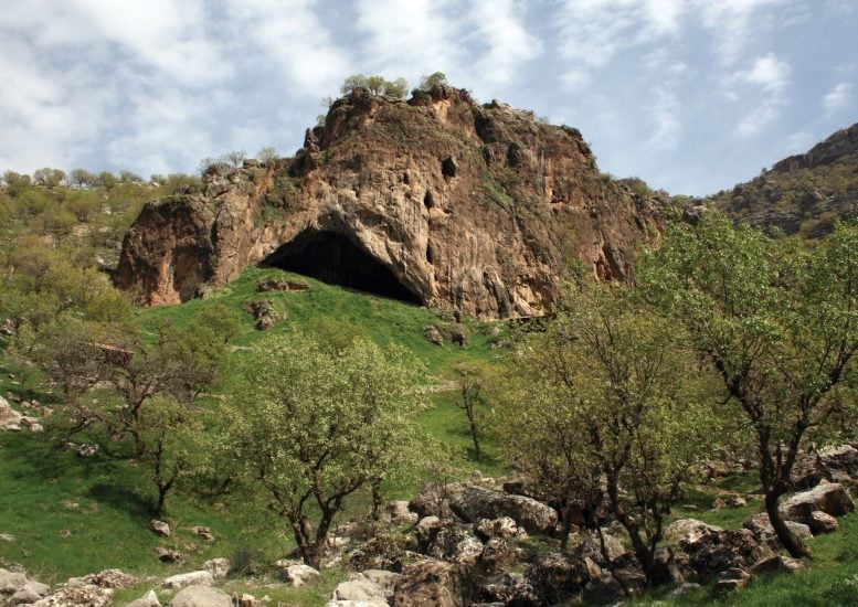 View of the Entrance to Shanidar Cave in Iraqi Kurdistan