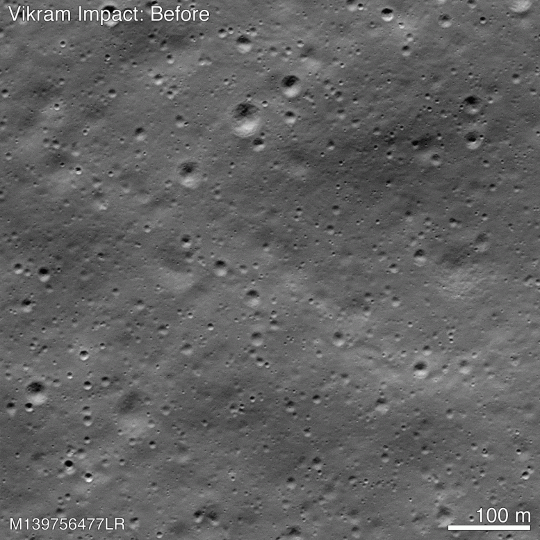 Vikram Moon Lander Impact Site