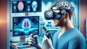 Virtual Reality Surgery Art Concept