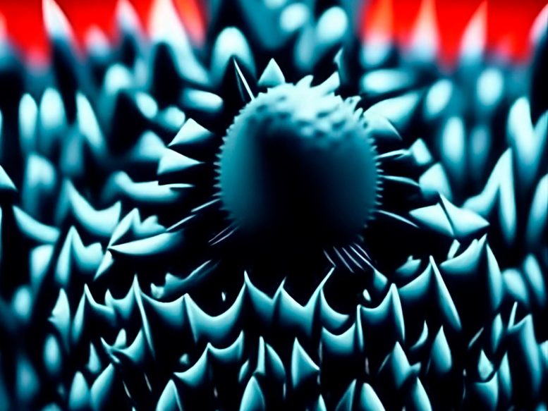 Virus on Nanostructured Surface