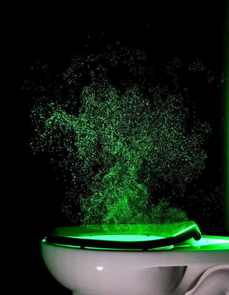 Visualize Aerosol Plumes From Toilet