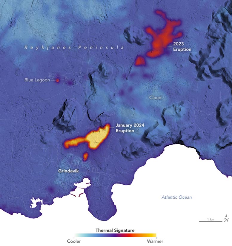 Volcanic Activity Iceland January 2024 Annotated