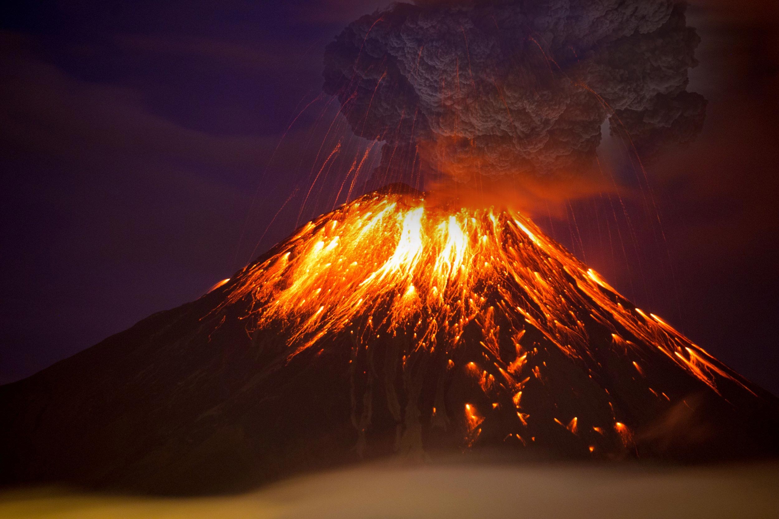 recent volcano eruption