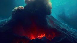 Volcano Deep Undersea Illustration