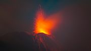 Volcano Spewing Lava