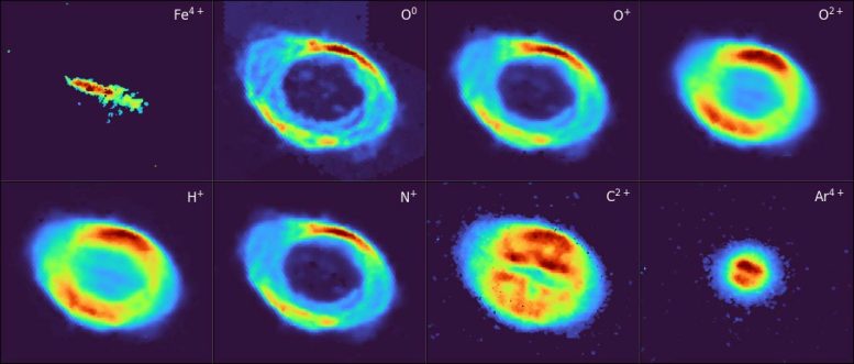 WEAVE LIFU Emission Line Images of Ring Nebula