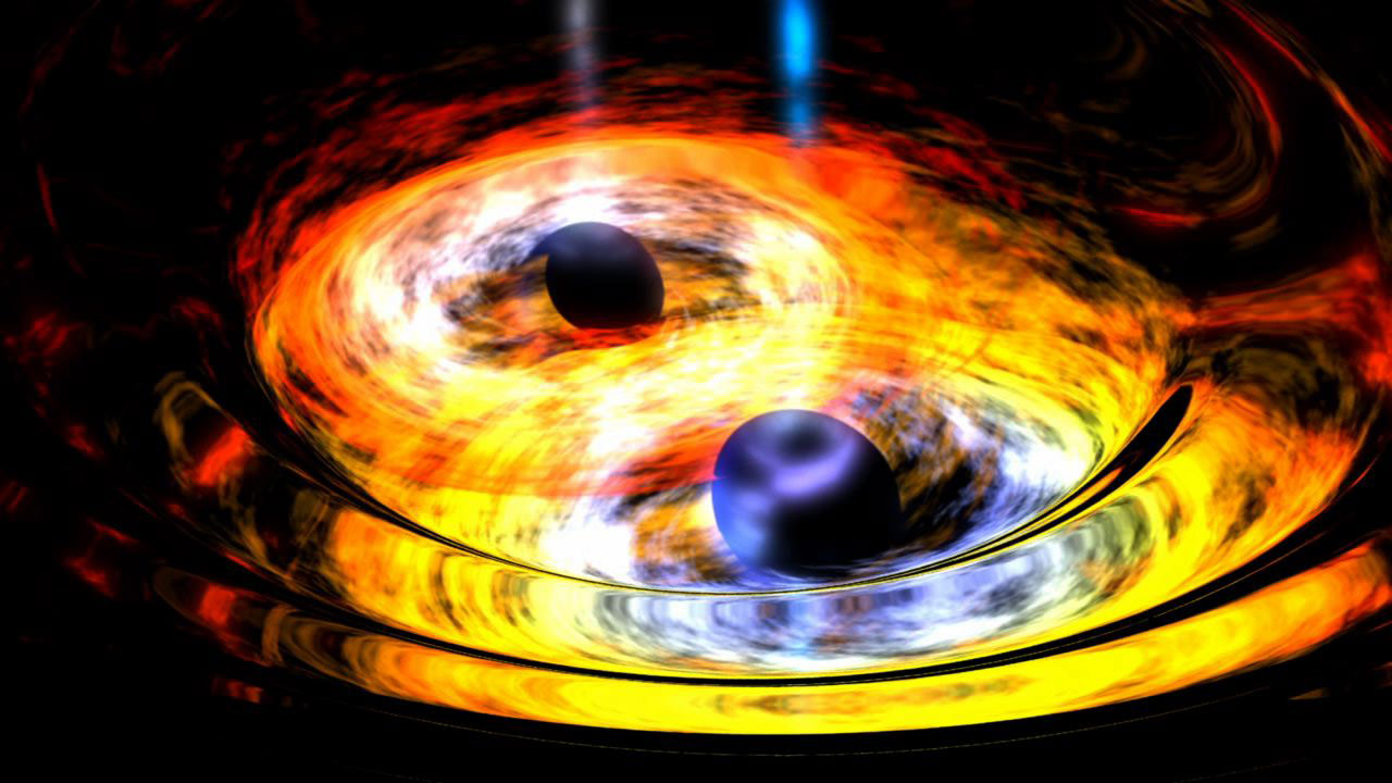 Wise Detects Two Entwined Supermassive Black Holes 