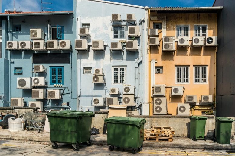 Wall of Air Conditioners
