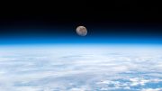 Waning Gibbous Moon Above Earth’s Horizon Crop