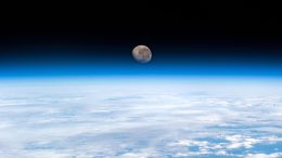 Waning Gibbous Moon Above Earth’s Horizon Crop