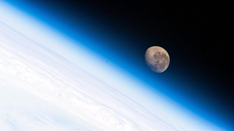 Waning Gibbous Moon Earth’s Horizon