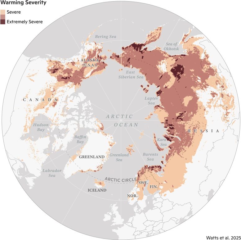 Warming Severity Arctic Boreal Region 1997-2020