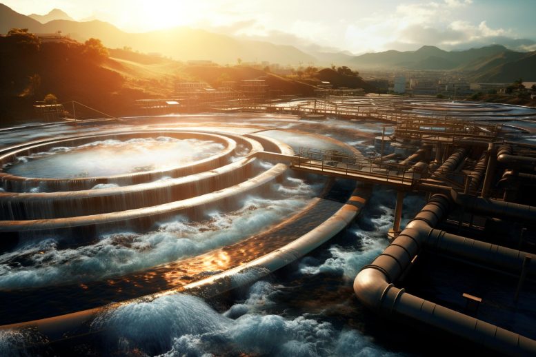 Wastewater Treatment Plant Art Concept