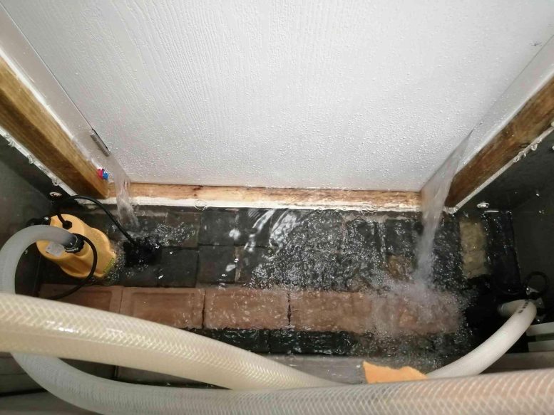 Water Leaking Through an Unprotected Door