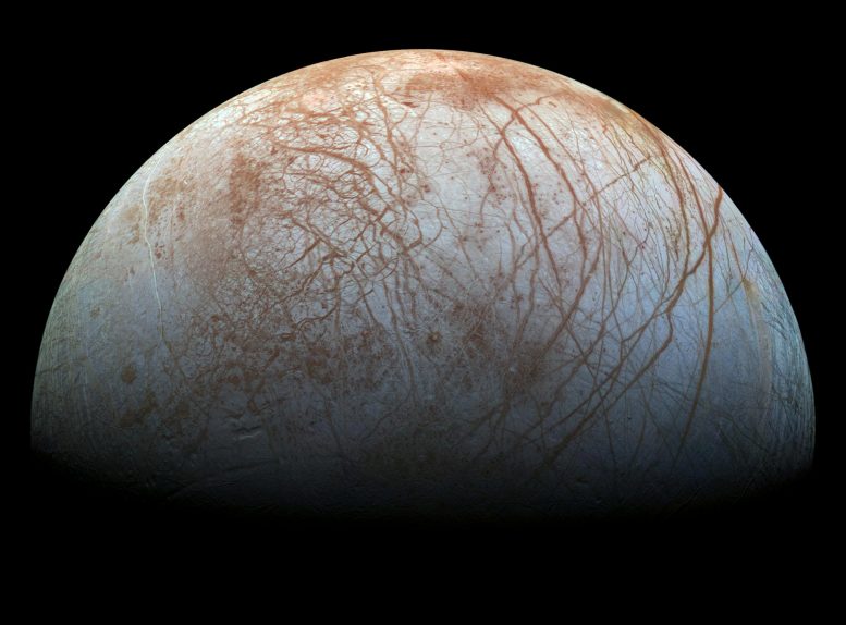 Plumas de agua, la luna de Júpiter, Europa