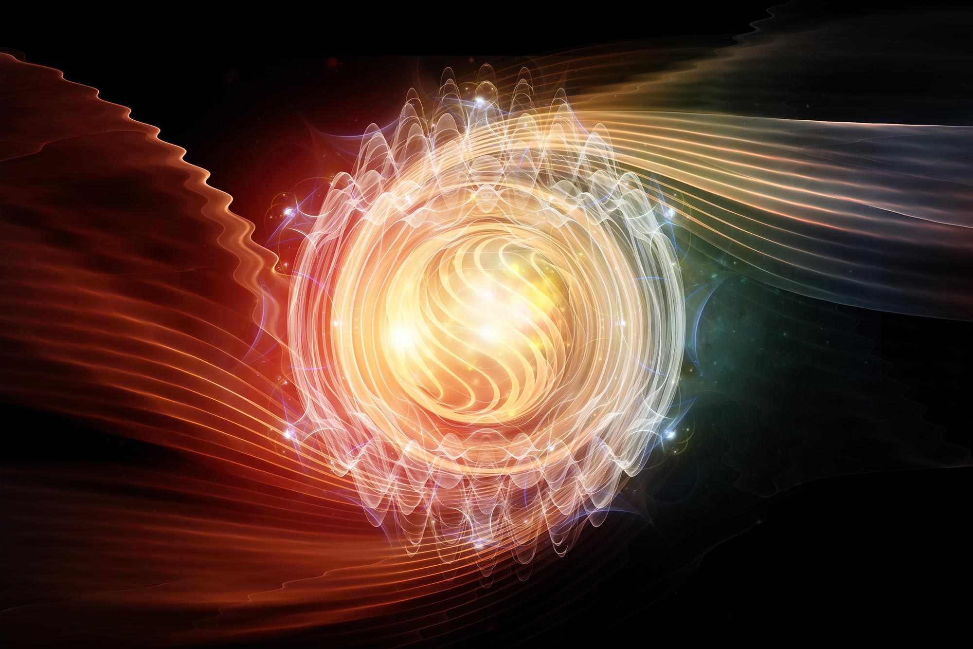 ilustracija valovne fizike delcev
