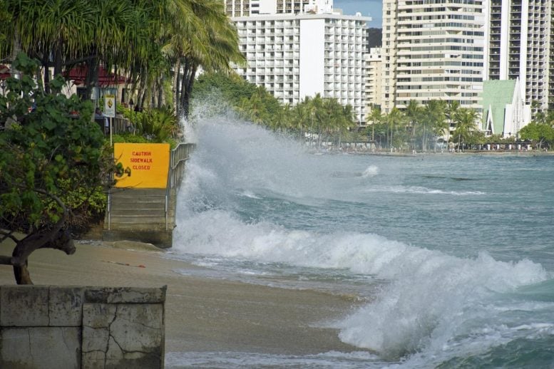 Waves Crashing in Waikiki