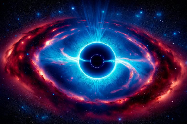 Weak Black Hole Quasar Art Concept
