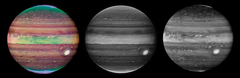 Images de Jupiter par le télescope spatial Webb