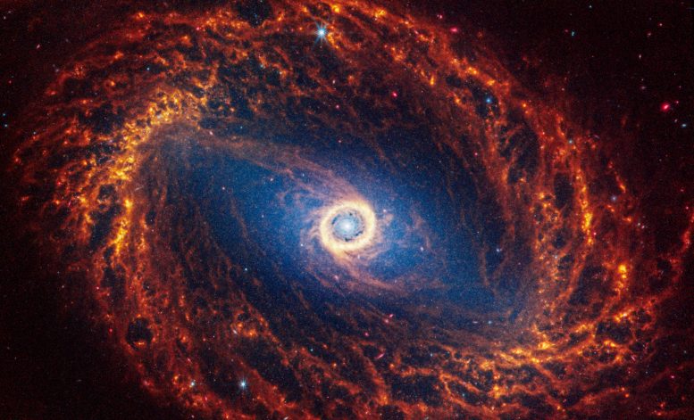 Galáxia espiral Webb NGC 1512