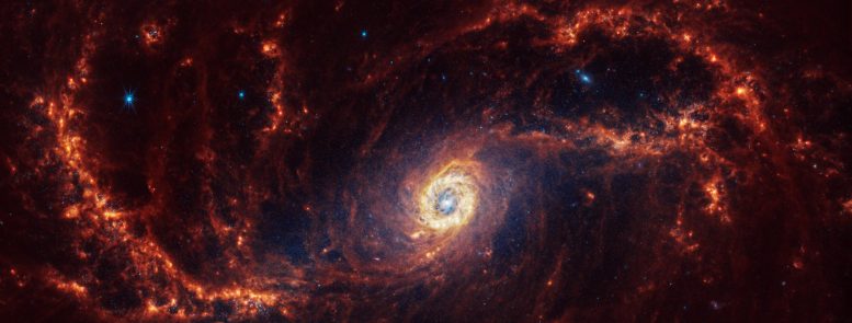 Galáxia espiral Webb NGC 1672