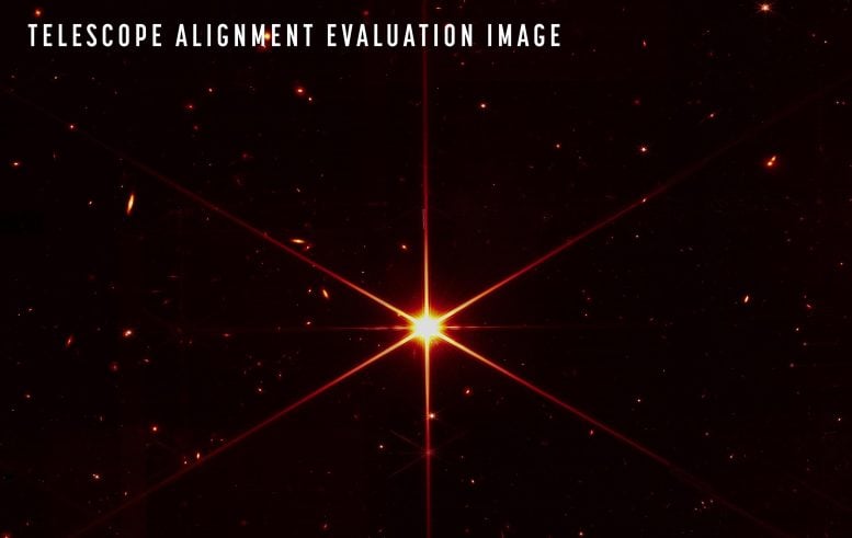Webb Telescope Alignment Evaluation Image