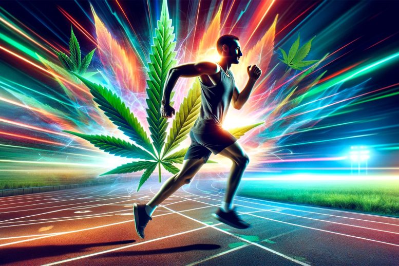 Weed Running Performance Exercise Art Concept