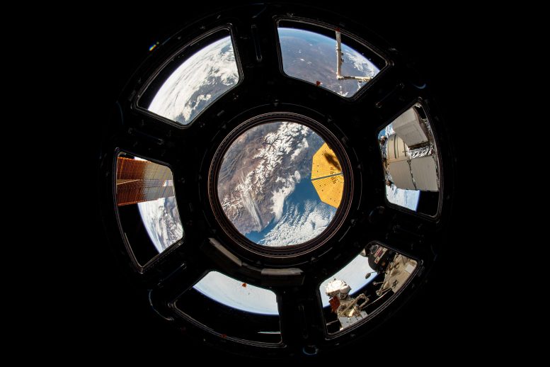 Western Coast of Chile Through Space Station Cupola